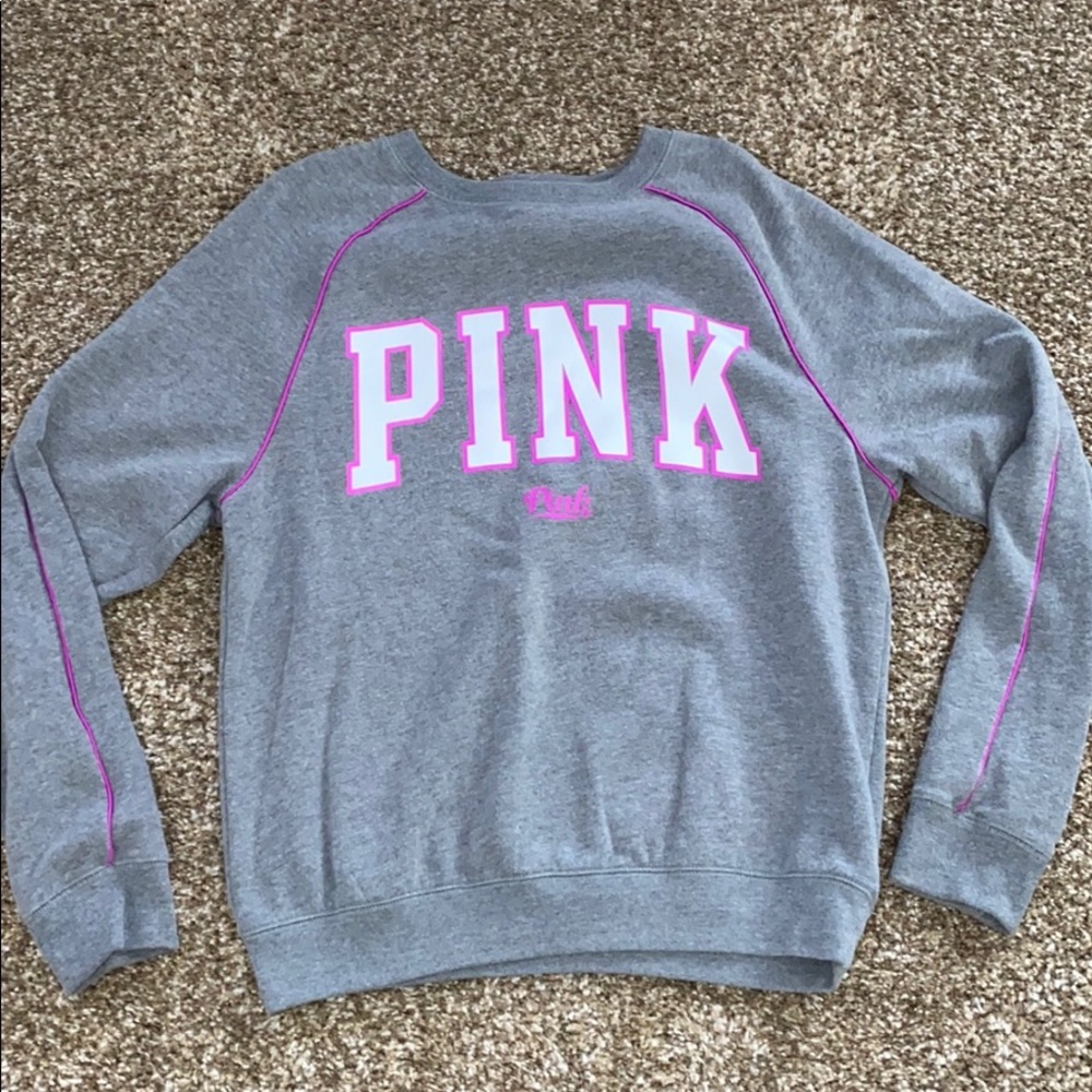 pink crew neck